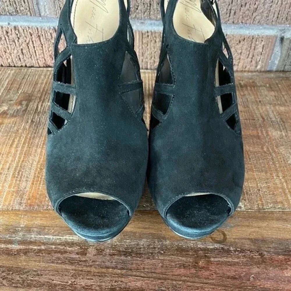 Marc Fisher, Trinaa Suede Platform Heels‎ in Black